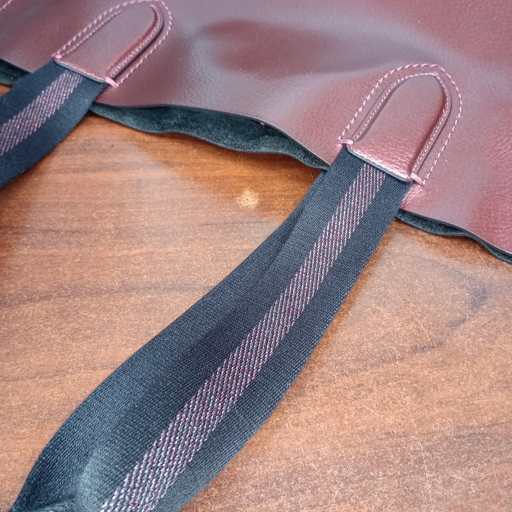 Coach Burgundy Leather Tote Bag - Picture 6 of 13